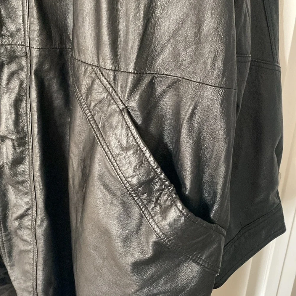 Men’s Black KS Leather Coat - Picture 3 of 7